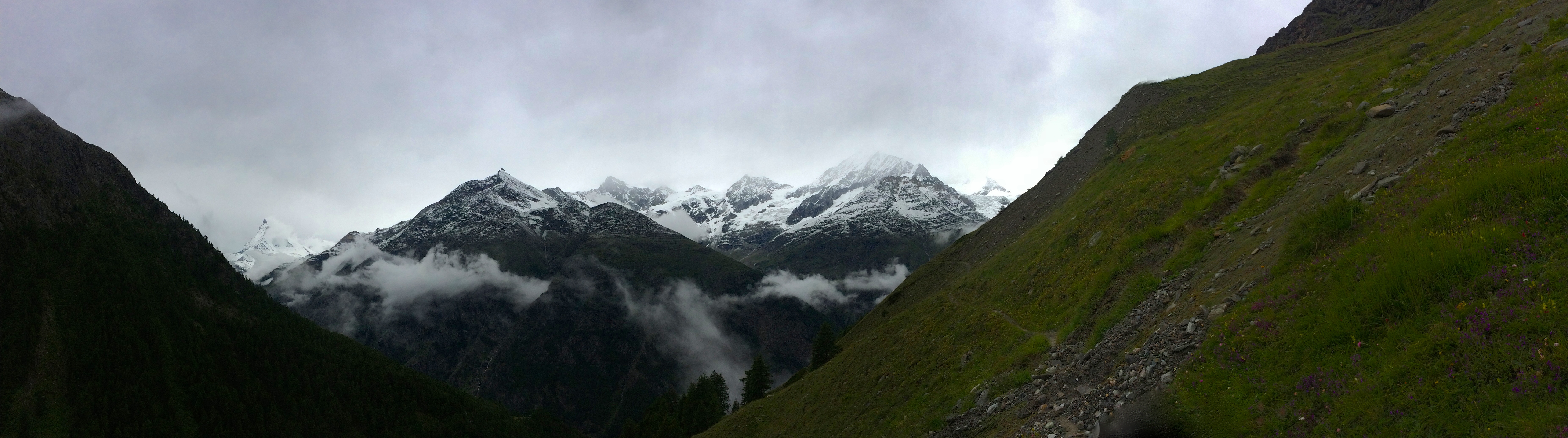 The Matterhorn and Weisshorn