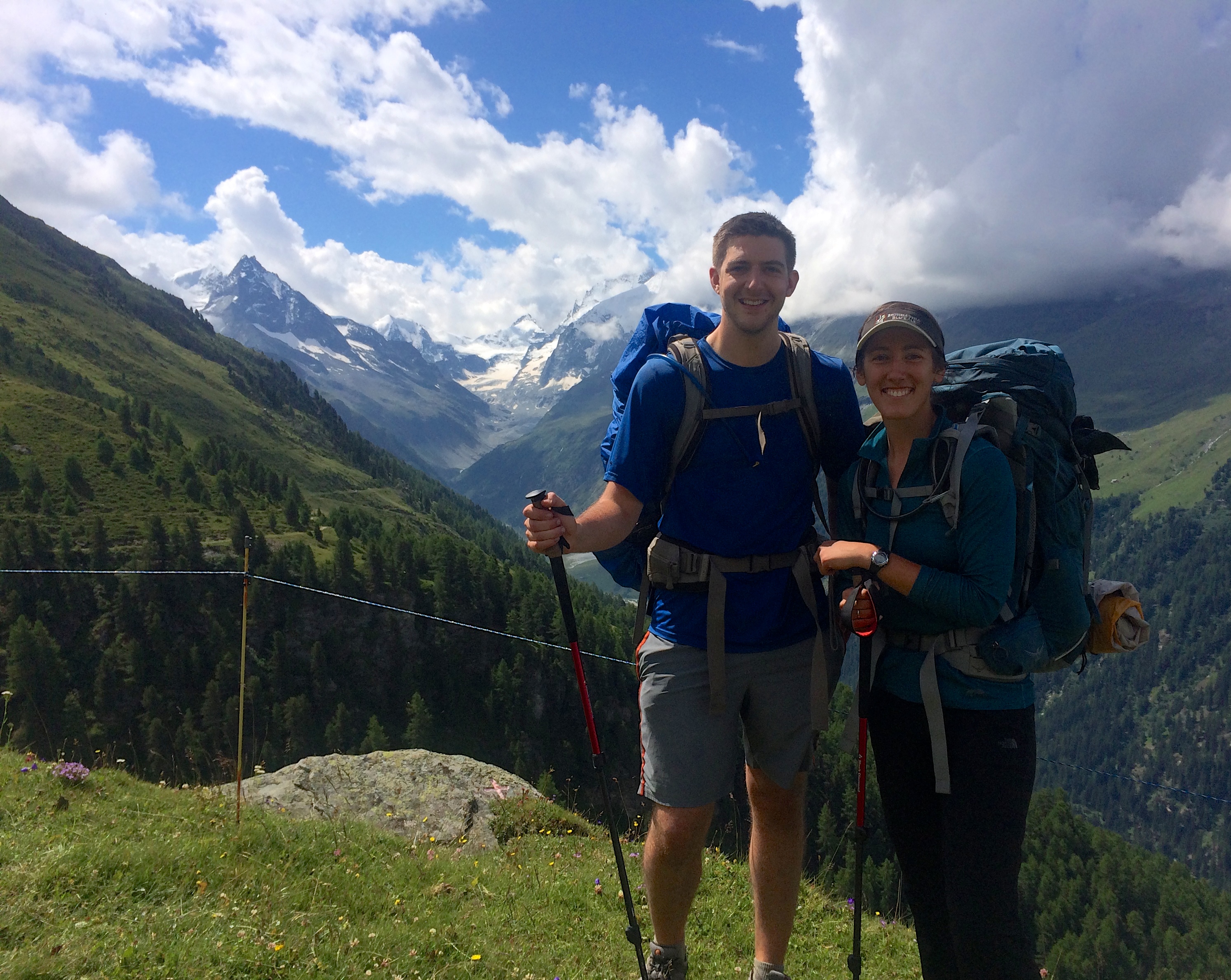 Toward Zinal and the Pigne de la Le, Grand Cornier and Bent Blanche