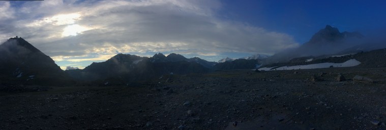 Looking southeast from Col de Prafleuri - Mont Blava, La Ruinette and La Sale