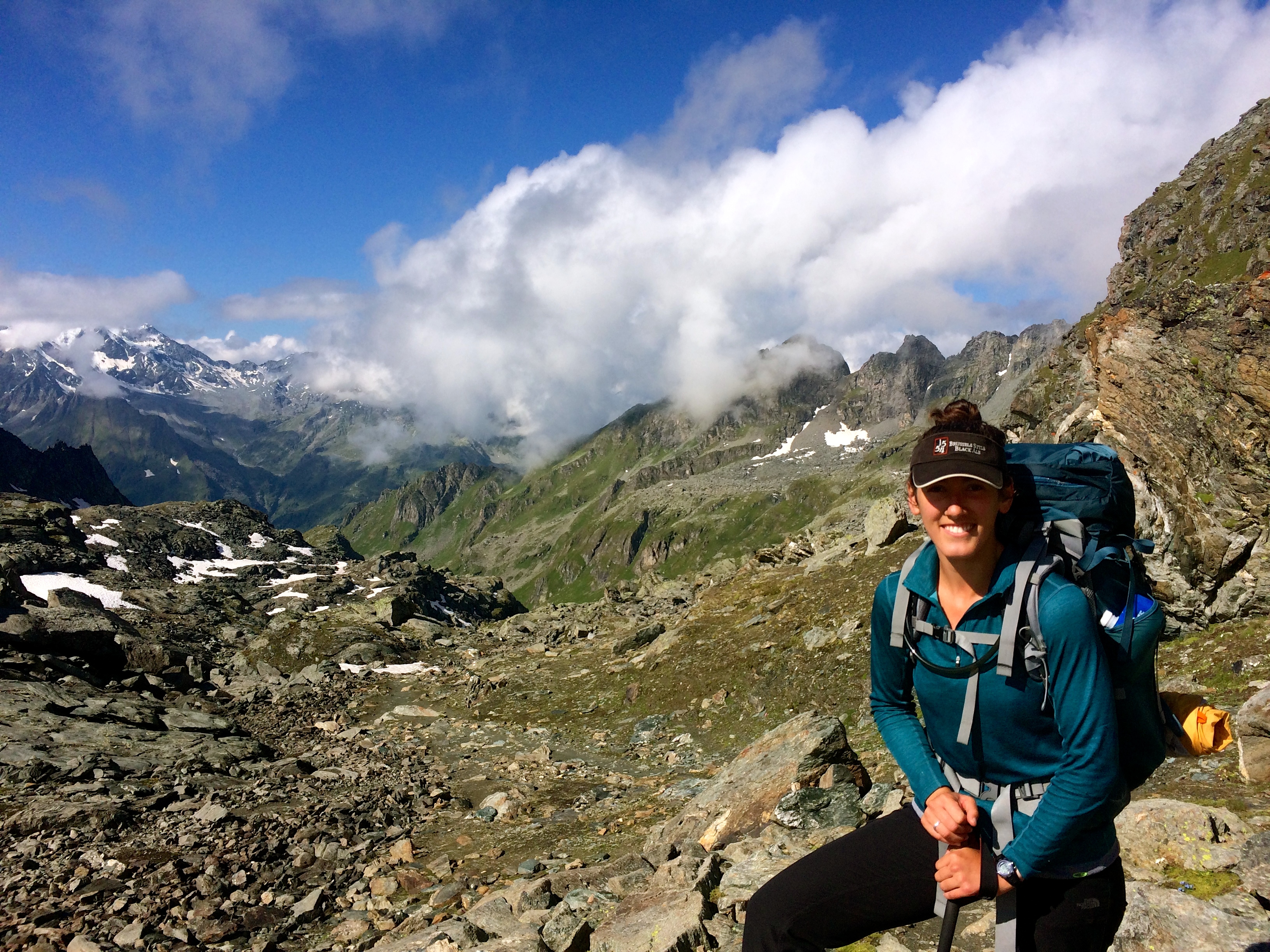 Col Louvie - Looking west to the Combin Massif