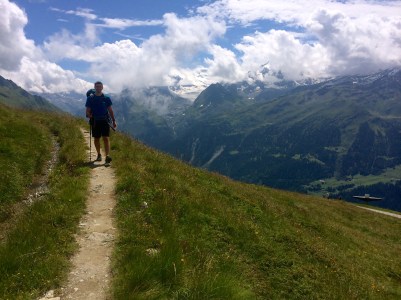 Ben along the bisse - Combin Massif behind