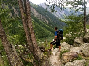 Ben taking in the descent to Trent