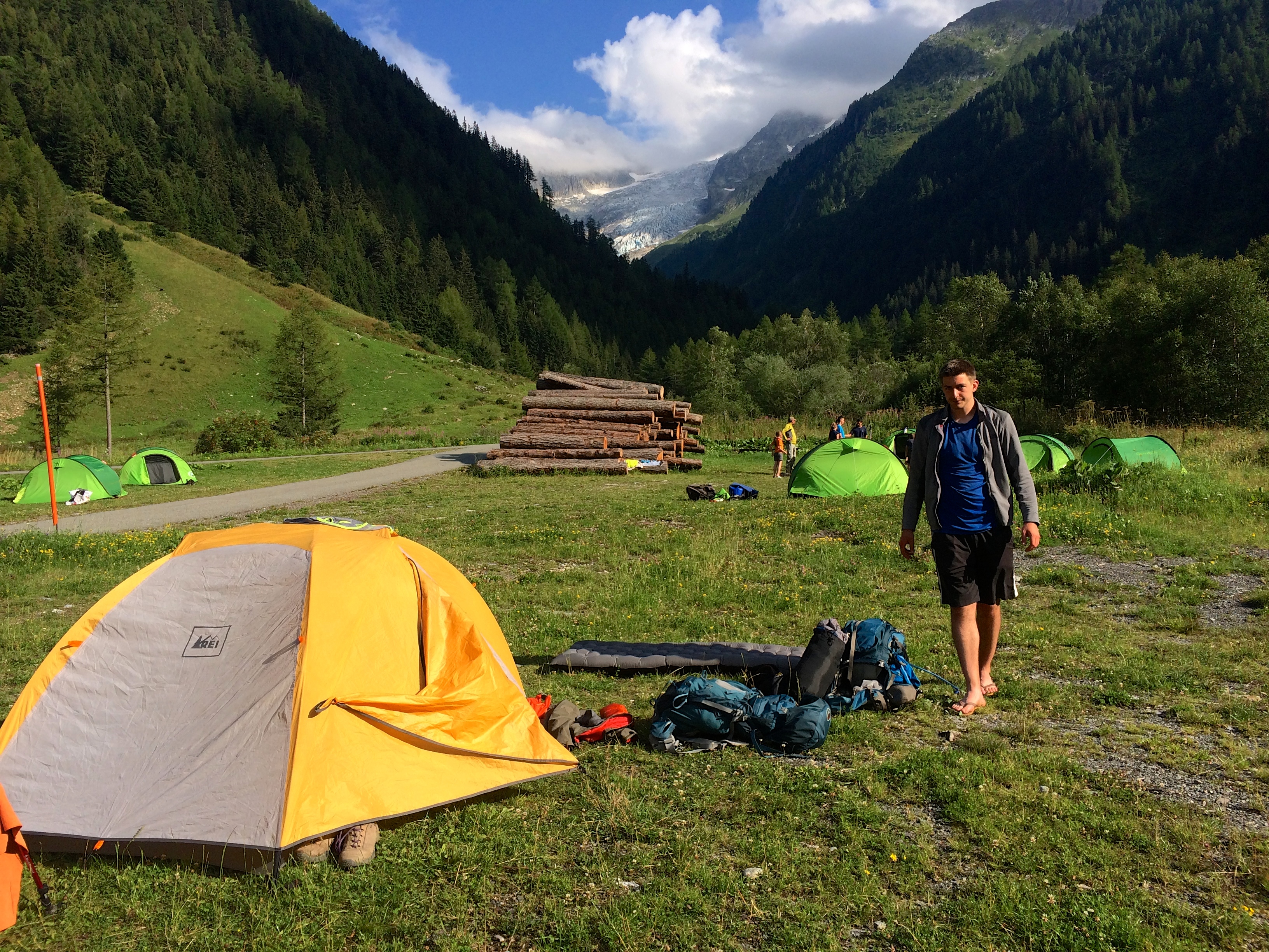 Our campsite in La Peuty