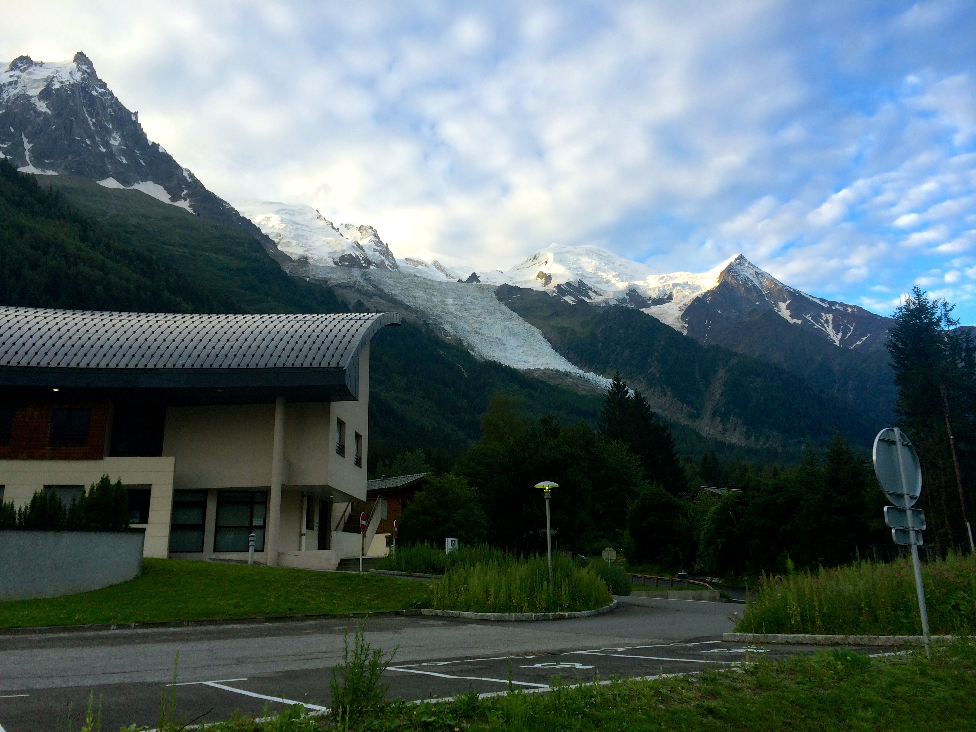 Our pick up spot at the Les Hopitaux Du Pays Du Mont Blanc
